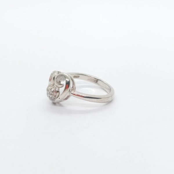 Heart blush  silver fancy ring - Image 4