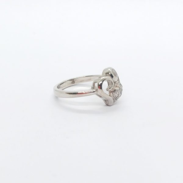 Heart blush  silver fancy ring - Image 5