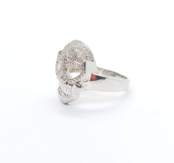 Skull skeleton silver ring - Image 4