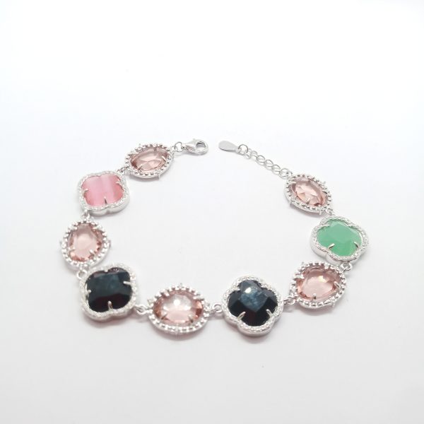 LADIES BRACELET WITH MULTI COLOUR STONE - Image 2