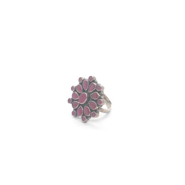 Purple  colour silver ring - Image 4