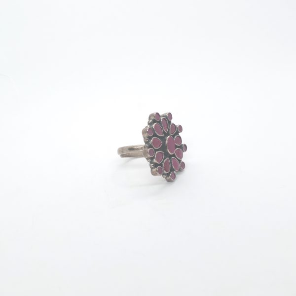 Purple  colour silver ring - Image 3