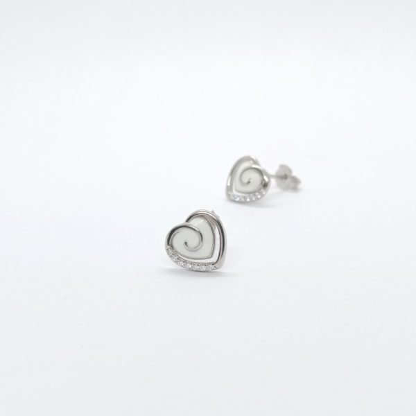 New fancy  heart silver earring - Image 2