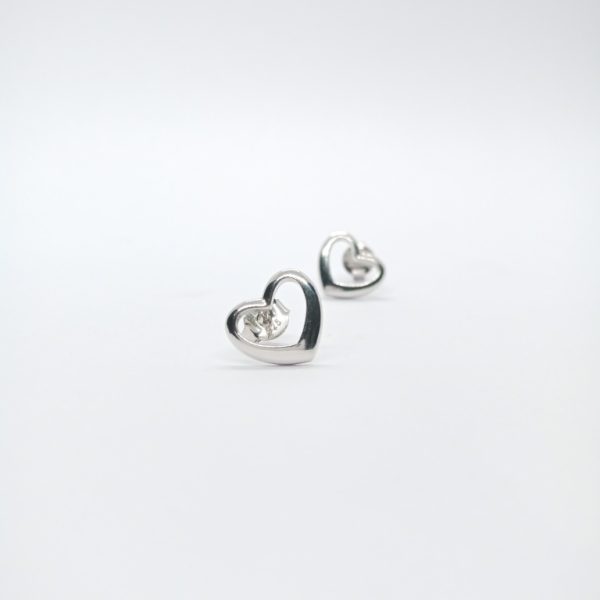 Little design heart earrings - Image 3