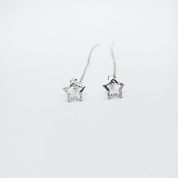 Little stars silver earrings - Image 2