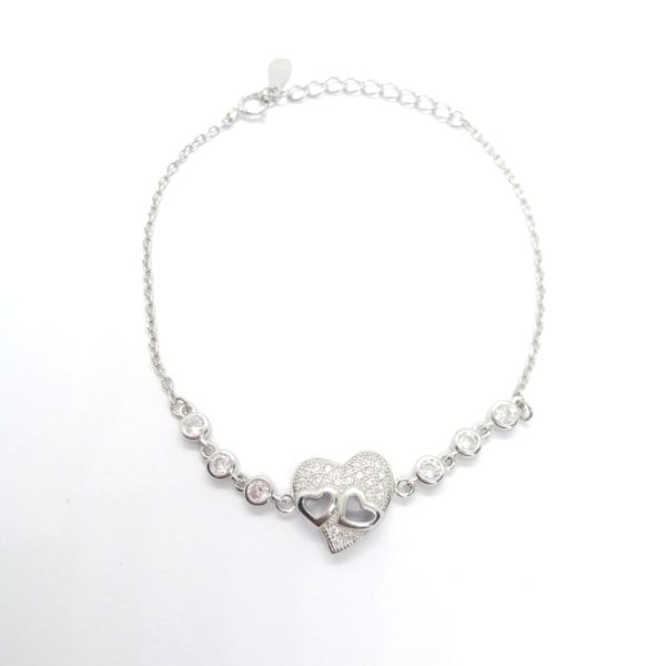 Heart shape silver pendant - Image 3