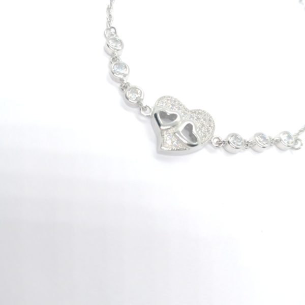 Heart shape silver pendant - Image 2