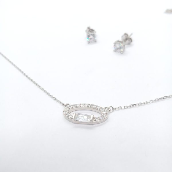 Fancy  silver pendant set - Image 2