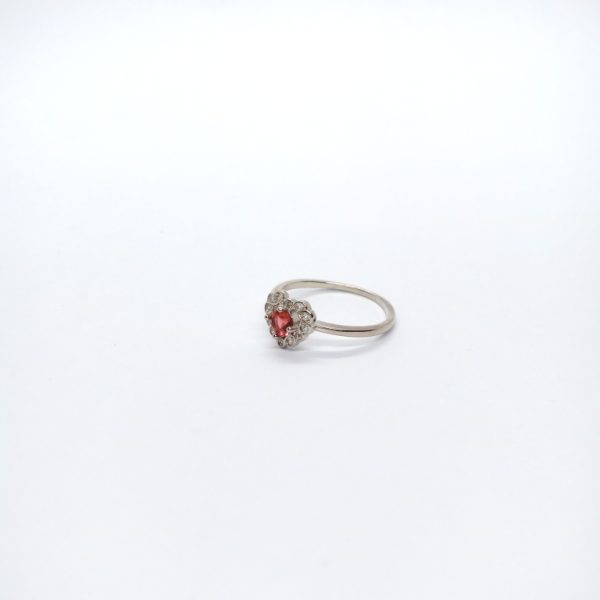 Pink heart  stone fancy ring - Image 3