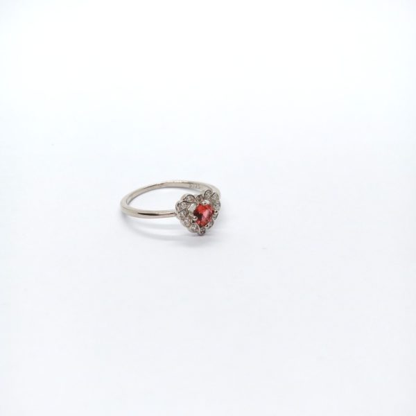 Pink heart  stone fancy ring - Image 4