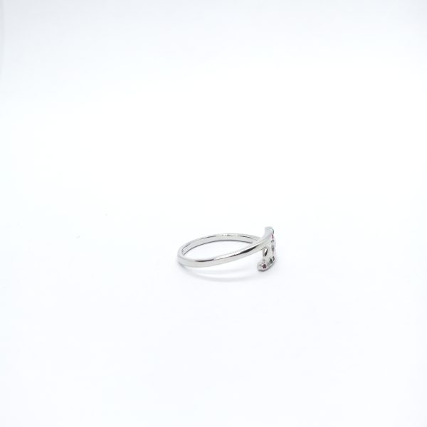 Fancy silver ring with micro stone - Image 4