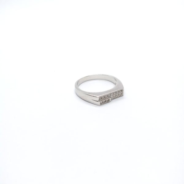 Fancy silver ring with micro stone - Image 3