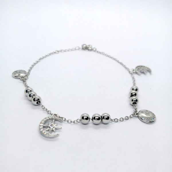 Stylish  design silver- anklet - Image 3