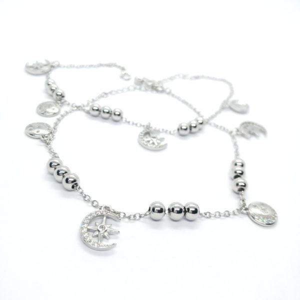 Stylish  design silver- anklet - Image 2