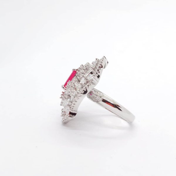 cocktail ring with pink stone - Image 4