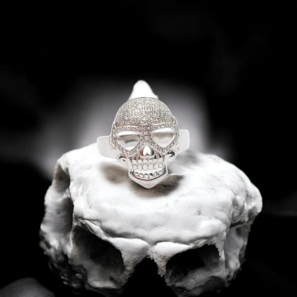 Skull skeleton silver ring