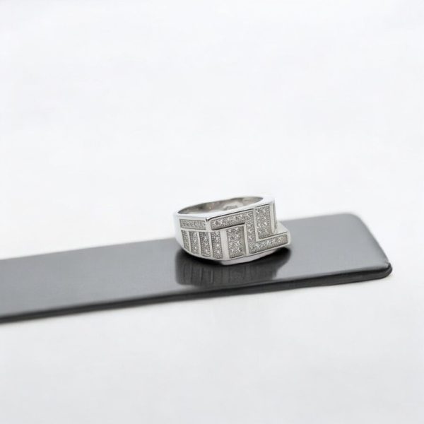 Beautiful party wear silver ring