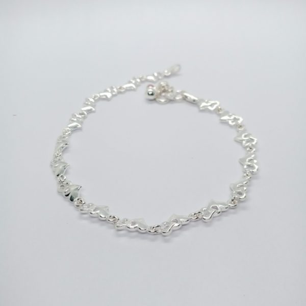 Heart desgin silver-anklet  - Image 3