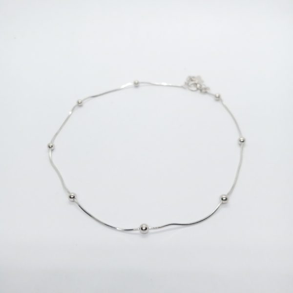 Dhriti stone  silver-anklet - Image 2