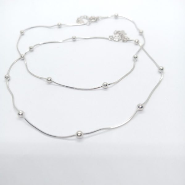 Dhriti stone  silver-anklet