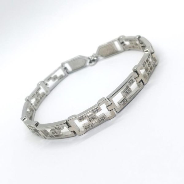 Stunning Carved silver Bracelet For Men - Image 4