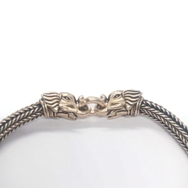 Elephant sterling silver men bracelet - Image 2