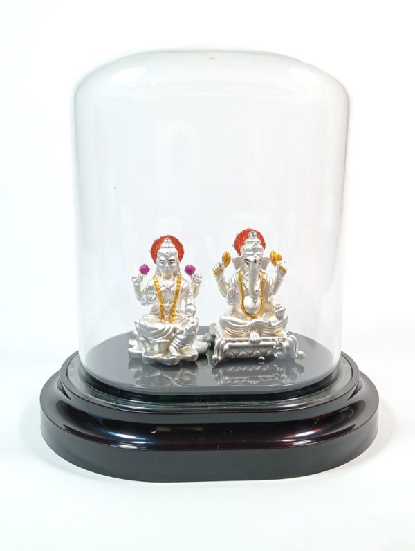 Silver Laxmi Ganesh Pair silver hollow