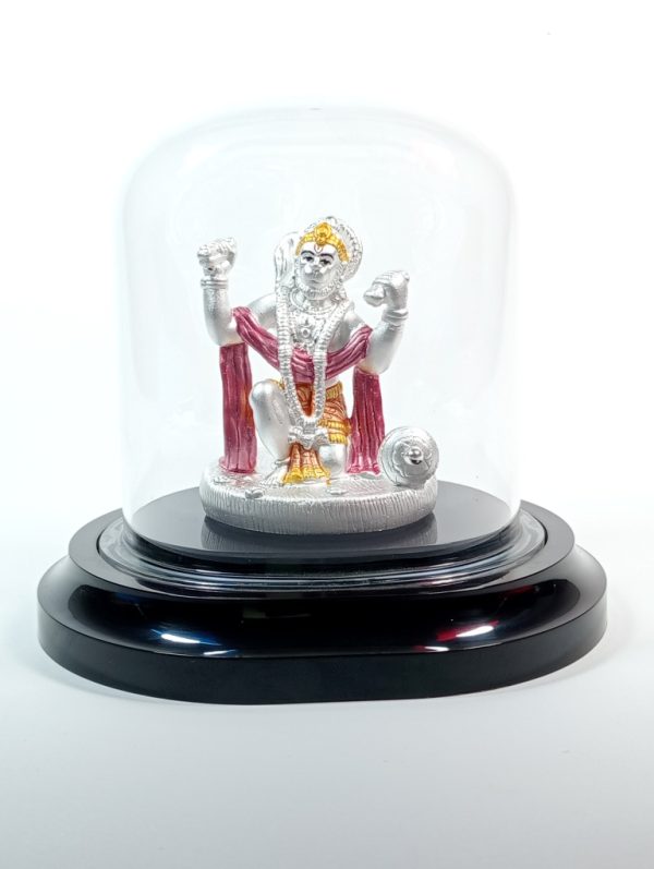 Lord hanuman 99.9% pure silver hollow murti