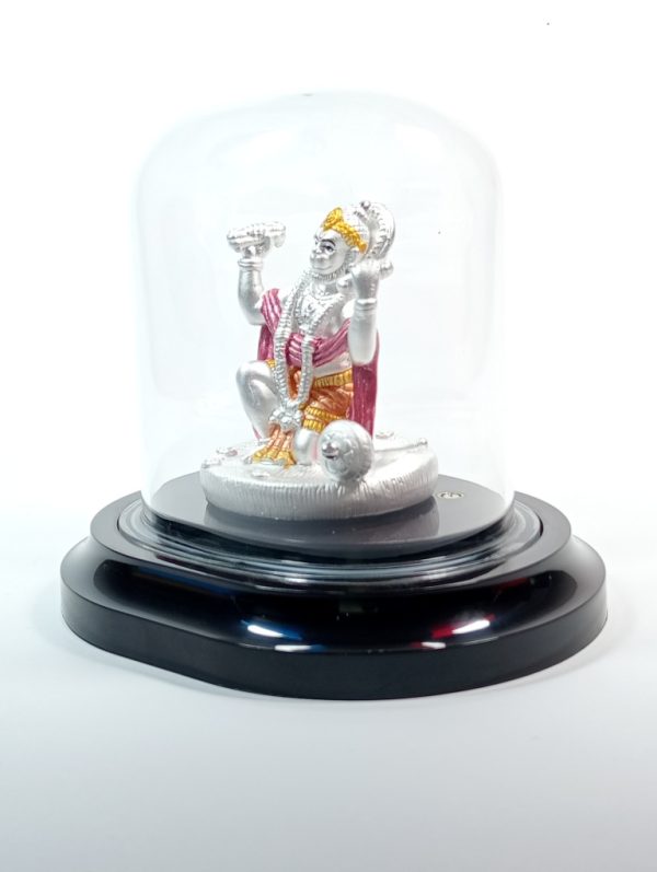 Lord hanuman 99.9% pure silver hollow murti - Image 2