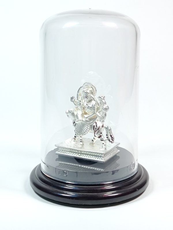 Goddess Durga Idol In Silver - Image 3