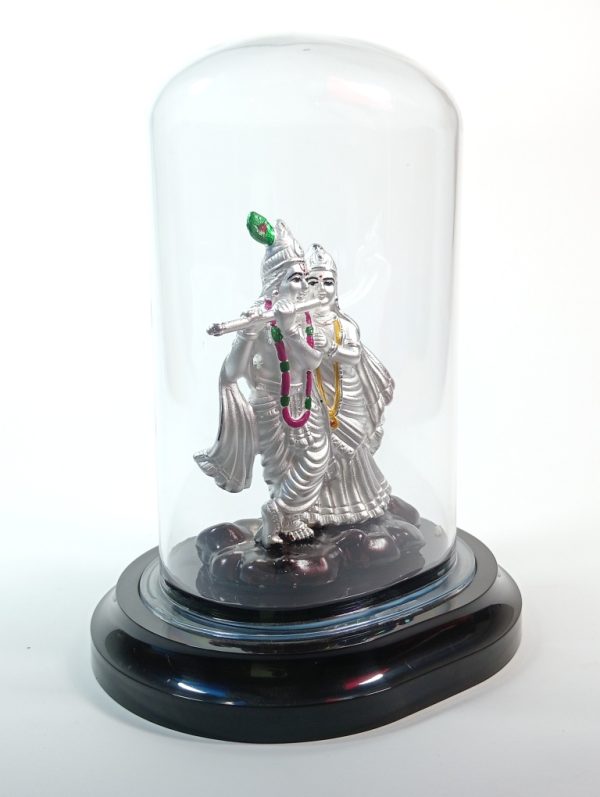 Love of Radha and Krishna  99.9% pure silver hollow murti - Image 3