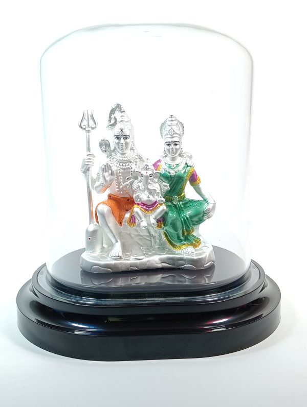 Shivparivaar 99.9% Pure Silver Hollow Murti