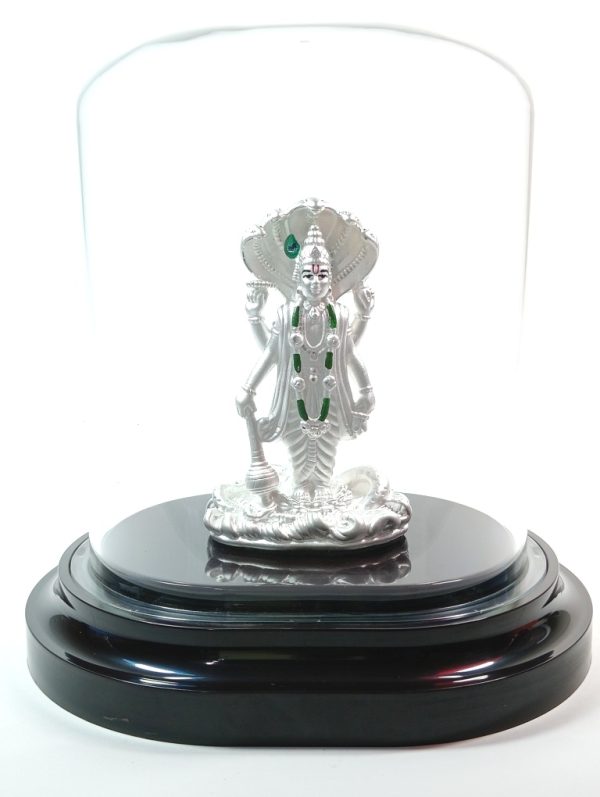 Lord Vishnu Silver Hollow Murti