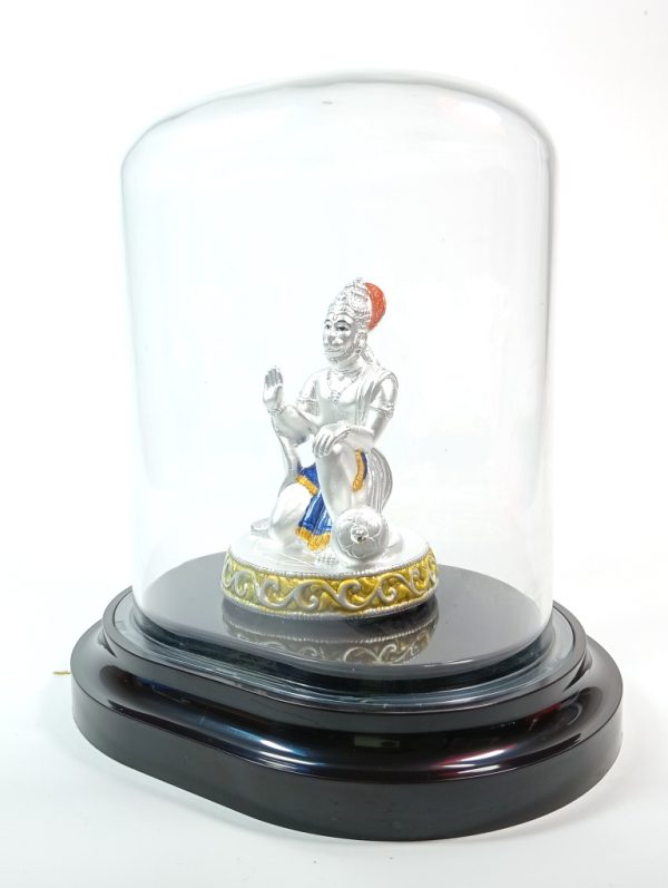 Lord Hanuman Silver Hollow Murti - Image 3