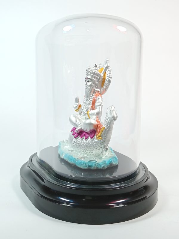 Lord Jhulelal Silver Hollow Murti - Image 3