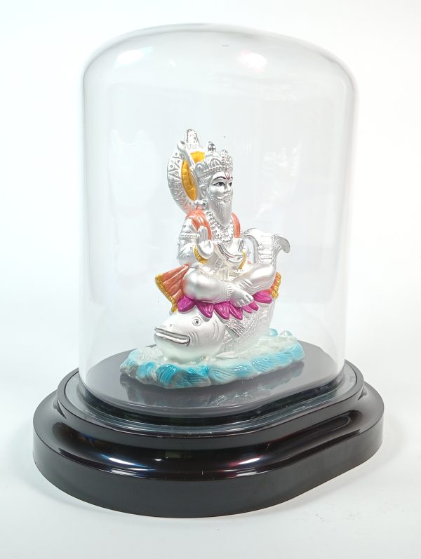 Lord Jhulelal Silver Hollow Murti - Image 2