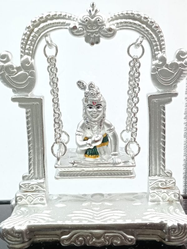  Laddo-Gopal Silver Hollow Murti - Image 2