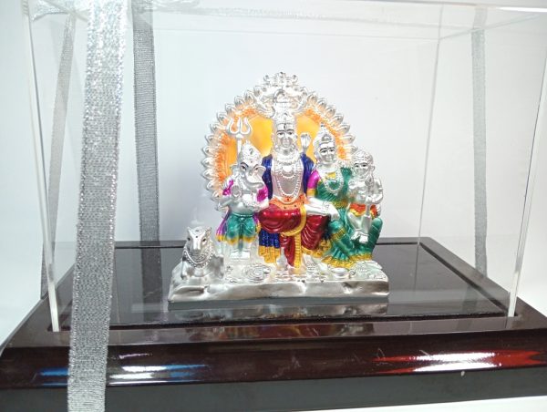 Shiv Pariwar Silver Hollow Murti