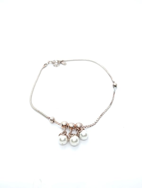 Traditional design silver anklet - Image 2