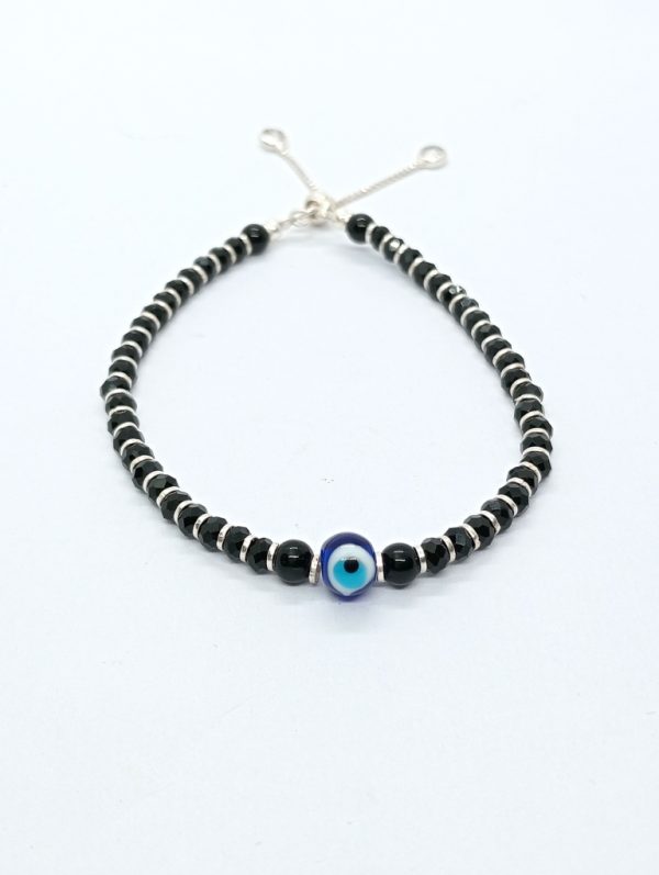 Evil eye silver-anklet