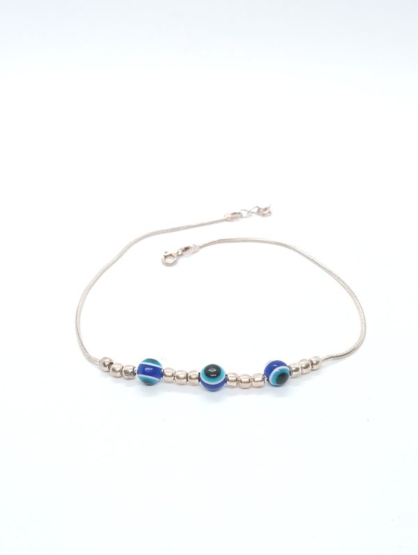 Evil eyes Beautifulsilver-anklet - Image 2