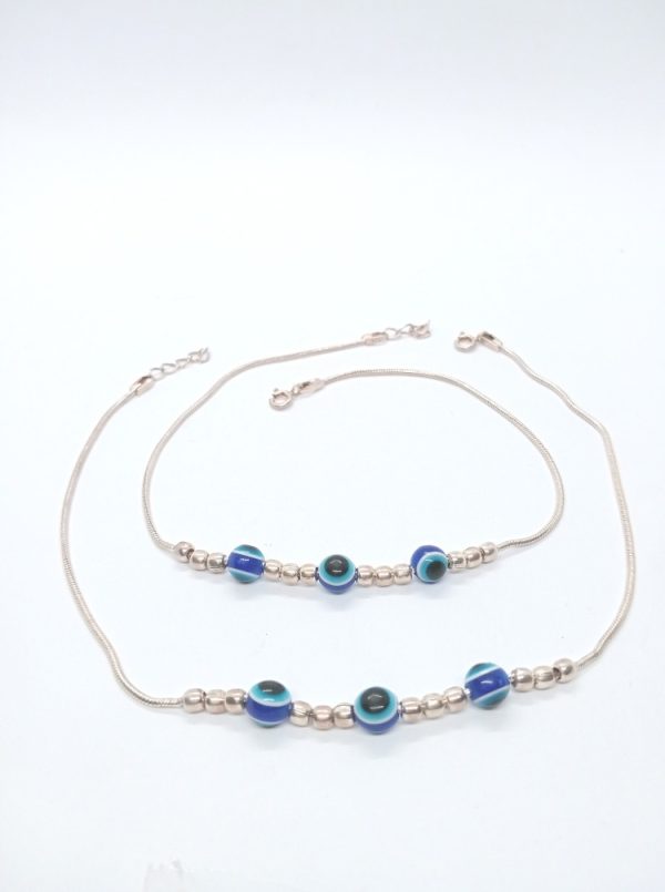 Evil eyes Beautifulsilver-anklet