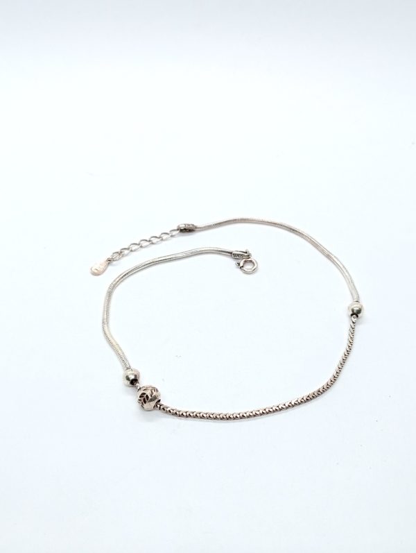 Traditional design silver anklet - Image 2