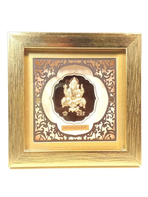 Lord Ganesha 24kt Gold Foil Frame