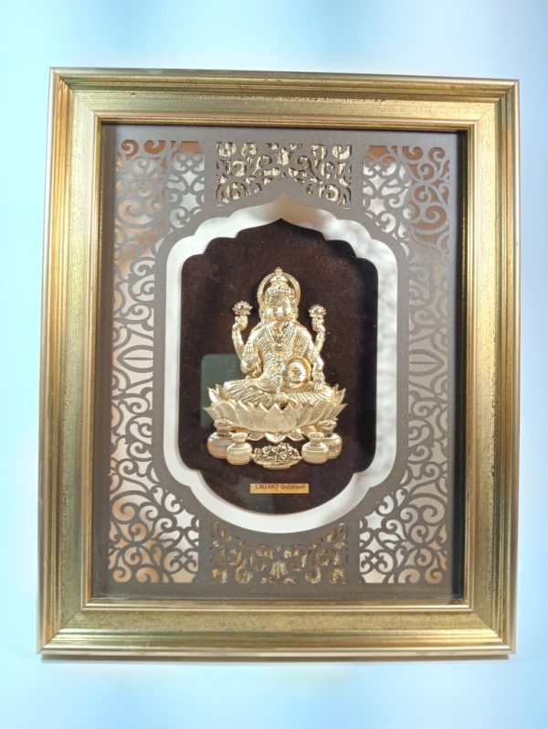 Goddess Laxmi 24kt Gold Foil Frame