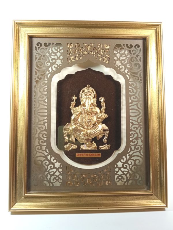 Lord Ganesha 24kt Gold Foil Frame