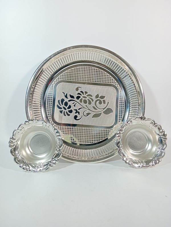 Silver 3 Piece silver Dinner Set  for Home