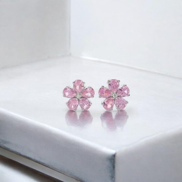 Lite pink flower shape design  earring