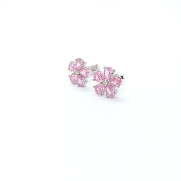 Lite pink flower shape design  earring - Image 3