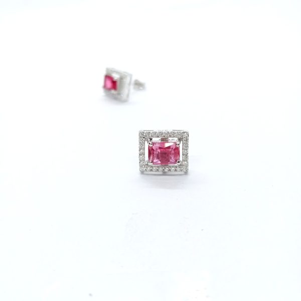 Pink stone best design  earring - Image 2